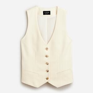 J.Crew Slim-Fit White Vest Size 8